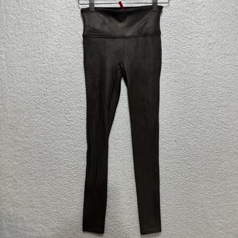 Spanx Faux Leather Leggings Women's Size Small Brown